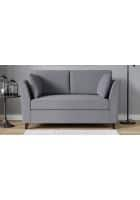 Home Edge Weston 2 Seater Sofa (Ash Grey) Solid Wood