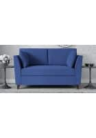 Home Edge Weston 2 Seater Sofa (Denim Blue) Solid Wood