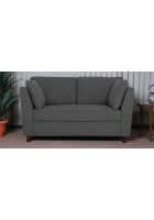 Home Edge Weston 2 Seater Sofa (Steel Grey) Solid Wood