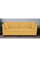 Home Edge Weston 3 Seater Sofa (Camel Yellow) Solid Wood