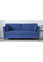 Home Edge Weston 3 Seater Sofa (Denim Blue) Solid Wood