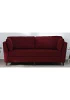 Home Edge Weston 3 Seater Sofa (Garnet Red) Solid Wood