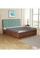 Home Edge Alkin Teak King Box Storage Bed (Aqua)