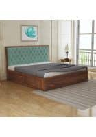 Home Edge Avon Teak King Box Storage Bed (Aqua)