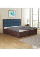 Home Edge Avon Mahogany King Box Storage Bed (Blue)