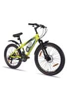 Hero Attitude 26T MTB Bike Geared Front suspension Double Disc Brake Men Cycle (Green)