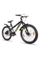 Hero Sprint Voltage 24T MTB Bike Non Geared Front suspension Double Disc Brake Men Cycle (Black and Green)