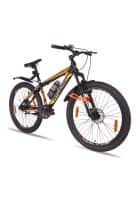 Hero Sprint Voltage 26T MTB Bike Geared Front suspension Double Disc Brake Men Cycle (Black and Orange)