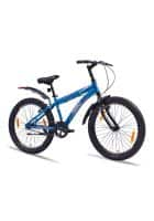 Hero Thorn 24T MTB Bike Non Geared Front suspension Double Disc Brake Men Cycle (Blue and Orange)