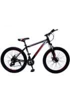 Hydra Madshark Mountain Bike Wheel Size 26T Dual Disc Brake Multi Speed (Black-Red)