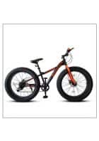 Hydra Zeus Mountain Bike Wheel Size 26T Dual Disc Brake Multi Speed (Black-Orange)