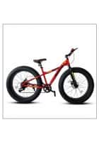 Hydra Zeus Mountain Bike Wheel Size 26T Dual Disc Brake Multi Speed (Red-Yellow)