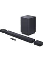 JBL Bar 1000 Pro,7.1.4 Channel True Dolby Atmos Wireless Subwoofer, 880 W Bluetooth Soundbar (Black)