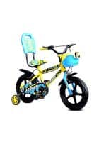 Leader Racer 14T Single Speed Road Cycle With Training Wheels (Semi-Assembled) For Kids (Yellow)