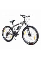 Leader Gladiator 26TT City Bike Multi Speed 21 Speed Cycle With Front Suspension And Disc Brake For Men (Grey)