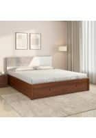 Nilkamal Asta Premier with Storage Engineered Wood King Hydraulic Bed (Walnut)