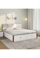 Nilkamal Asta Premier with Storage Engineered Wood King Hydraulic Bed (White)