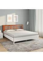 Nilkamal Maple Meta Without Storage with Engineered Wood King Bed (White)