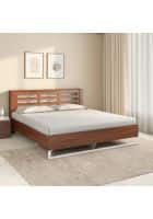 Nilkamal Maple Meta Without Storage with Engineered Wood Queen Bed (Walnut)