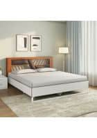 Nilkamal Zion Meta Without Storage with Engineered Wood King Bed (White)