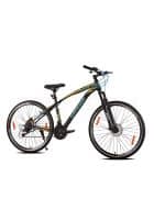 Leader Cycles 700C 21 Speed Hybrid City cycle with Dual Disc Brake and Front Suspension (Black)