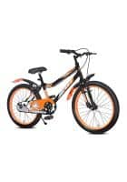 Leader Nitro 20T Cycle Bike SEMI-Assembled with Steel Frame For Kids (Black and Orange)