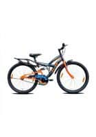 Leader Xtreme MTB 26T IBC Mountain Bicycle/Bike Without Gear Single Speed with Rear Suspension for Men (Black and Fluro Orange)