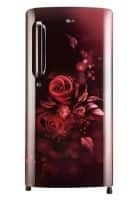 LG 185 L Direct cool 3 Star Direct cool Single Door Refrigerator Scarlet Euphoria (GL-B201ASHD)