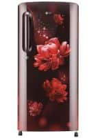 LG 190 L 3 Star Direct Cool Single Door Refrigerator Scarlet Charm (GL-B201ASCD)