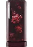 LG 201 L 4 Star Inverter Direct Cool Single Door Refrigerator Scarlet Charm (GL-D211HSCY)