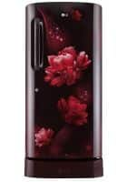 LG 205 L 5 Star Inverter Direct Cool Single Door Refrigerator Scarlet Charm (GL-D221ASCU)