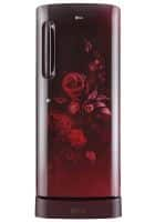 LG 235 L Frost Free Single Door 3 Star Refrigerator with Base Drawer Scarlet Euphoria (GL-D241ASED)