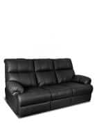 Little Nap Casa Three Seater Motorized Recliner for Living Room (Black)