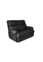 Little Nap Casa Two Seater Manual Recliner for Living Room (Black)