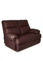 Little Nap Casa Two Seater Manual Recliner for Living Room (Brown)