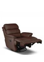 Little Nap Quies Single Seater Manual Recliner for Living Room (Brown)