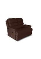 Little Nap Quies Two Seater Manual Recliner for Living Room (Brown)