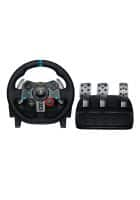 Logitech G29 Driving Force Racing Wheel and Floor Pedals, Real Force, Stainless Steel Paddle Shifters (Black)