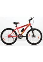 Leader Cycles Sniper MTB 24 T Single Speed Disc Brake Bicycle For Men (Red Black)