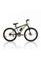 Leader Cycles Stark MTB 27.5T Single Speed Disc Brake Mountain Bicycle For Men (Matt Black Green)