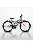 Leader Xtreme MTB 26T Single Speed Mountain Bicycle For Men (Black and Fluro Orange)