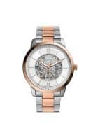 Fossil Neutra Analog White Dial Men Watch Silver and Rose Gold (ME3196)