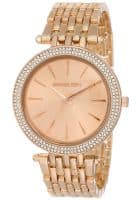 Michael Kors Womens Darci Rose Gold Dial Stainless Steel Analogue Watch-Mk3192