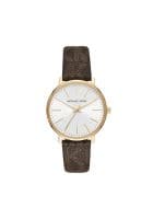 Michael Kors Womens Pyper White Dial PVC Analogue Watch MK2857