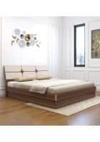 Neudot Kruger King Engineered Wood Hydraulic Bed With Matt Finish (Teak)