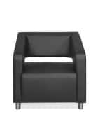 Nilkamal Arrow 1 Seater Sofa (Black, Rectangular)