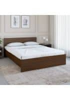 Nilkamal Arthur Queen Bed Without Storage (Walnut)