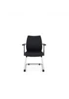 Nilkamal Blaze Mesh Upholstered Visitor Chair with Armrest (Black)