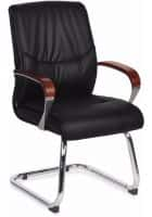 Nilkamal Boss PU Upholstered Visiting Chair with Armrest (Black)