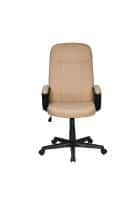 Nilkamal Mayor PU Upholstered High Back Office Chair with Tilt Mechanism and Armrest (Cream)